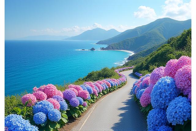 제주 해안 수국길, 꽃잎 여정 갤러리